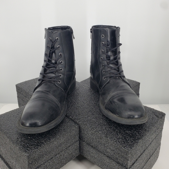 Kenneth Cole Unlisted Shoe Men 12 M Blind Turn Zip Up Boots Black - Picture 2 of 10